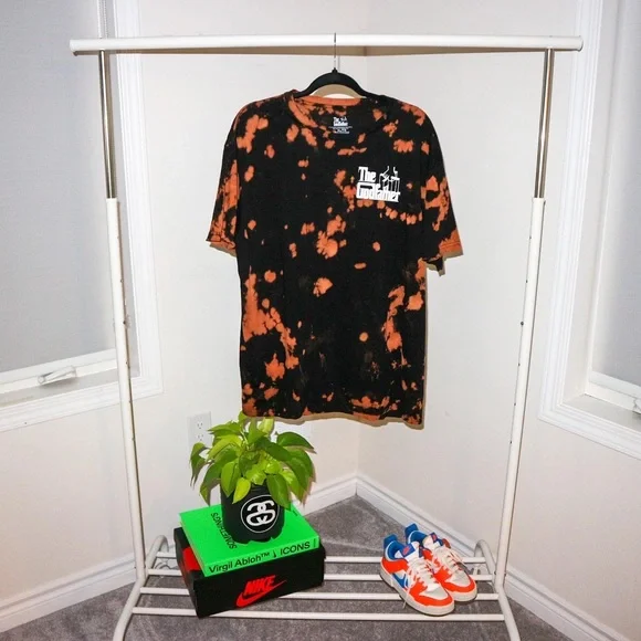 Unisex The Godfather Hand-Dyed & Distressed T - Picture 1 of 2